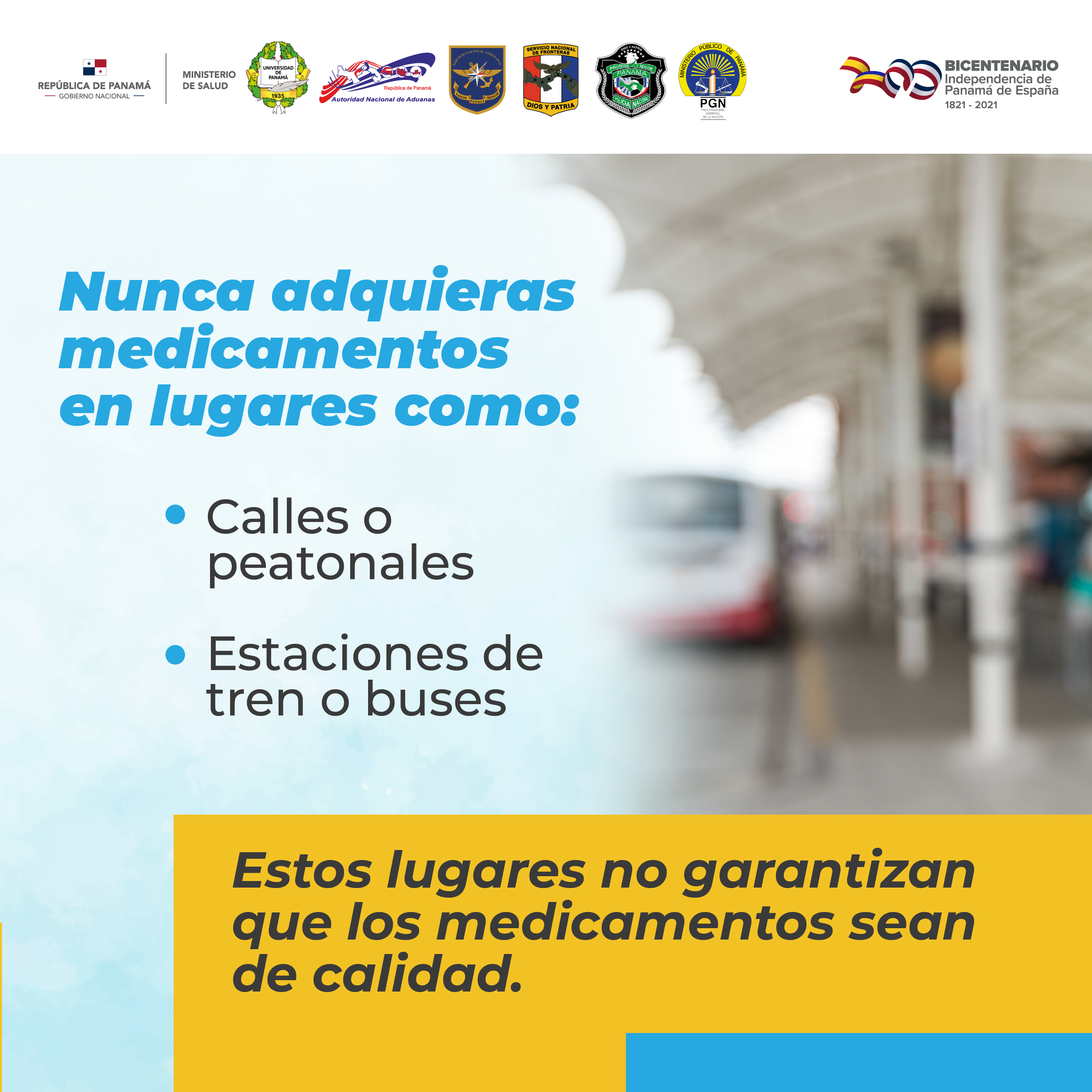 Por tu salud, solo adquiere tus medicamentos en establecimientos autorizados