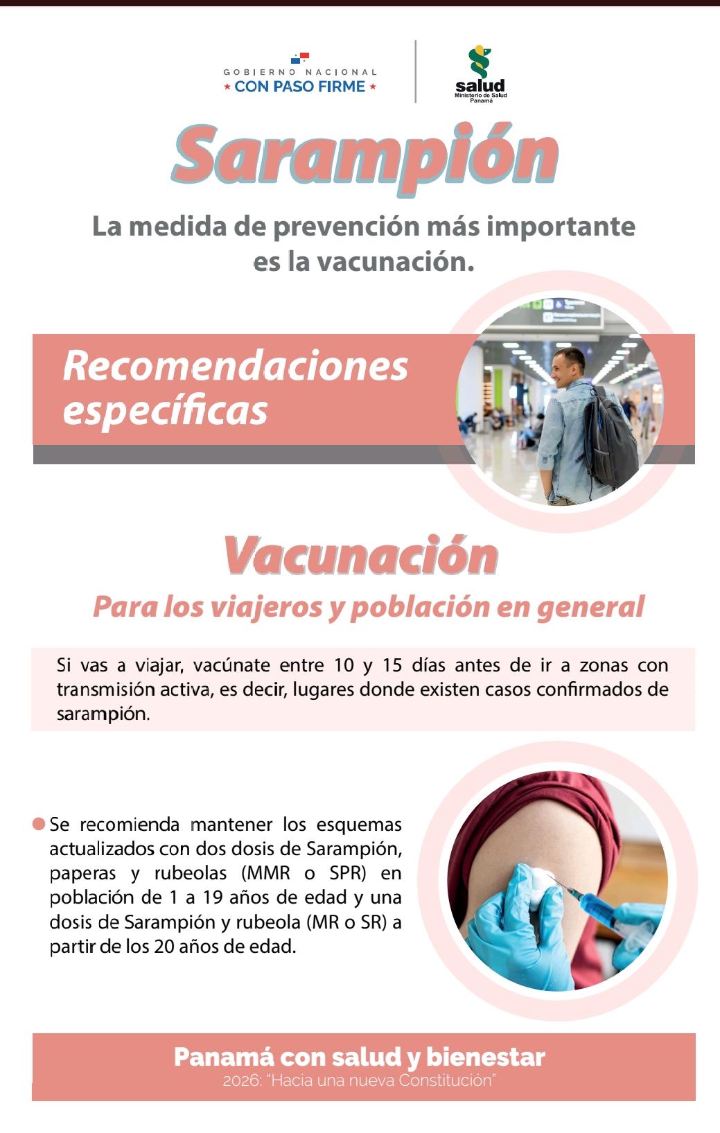 Medidas de prevención sobre el sarampión 